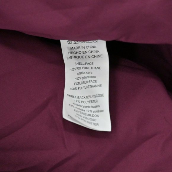 NEW MICHAEL MICHAEL KORS Women's Sz S Burgundy Biker Vegan Leather Moto Jacket - Picture 10 of 11